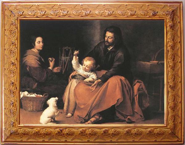 MURILLO, Bartolome Esteban The Holy Family with a Bird